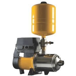 Front view of Davey's DynaDrive water pump, showcasing that it's designed to be used for residential household.