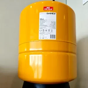 A larger 8 litre pressure tank found as a possible installment towards Davey's HM series, or the Horizontal Multistage centrifugal pump to prevent continuous pump cycling. This was found in Davey Malaysia's showroom where visiting engineers, distributing and/or retailing merchandisers may view the actual pressure tank for enquiring reasons.
