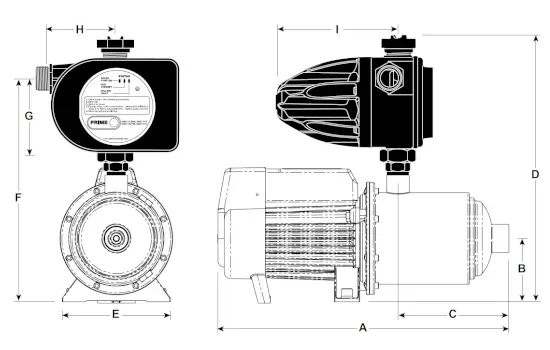 Davey-Horizontal-Multistage-Water-Pump-Dimensions