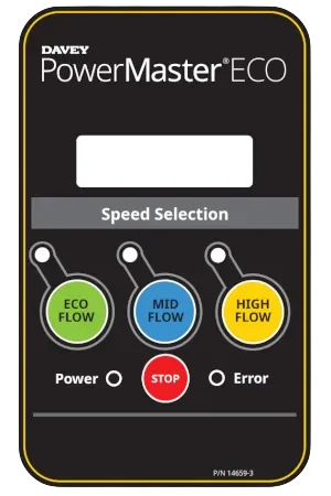 Davey PowerMaster Eco Swimming Pool Pump Power Options