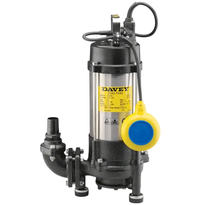 Davey Sewage Grinder Submersible Pump Sales Page Photo