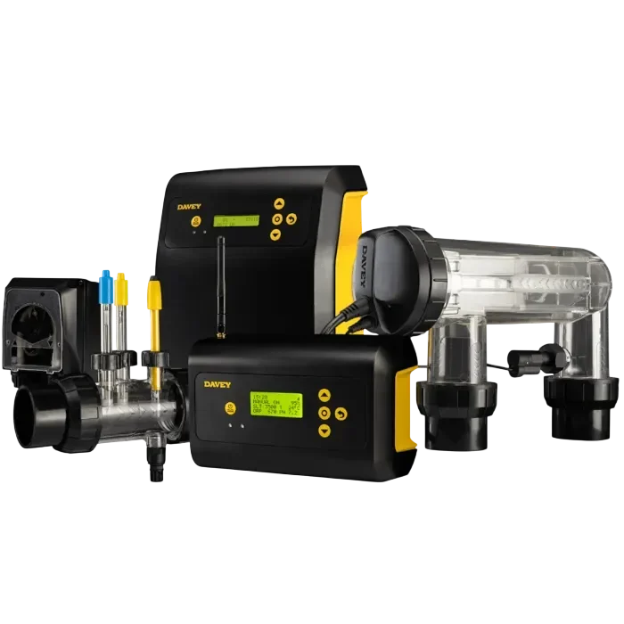 Set Klorinator Garam Dan Sistem Dos Kimia Davey ProMatic Lifeguard Salinan Halaman Jualan
